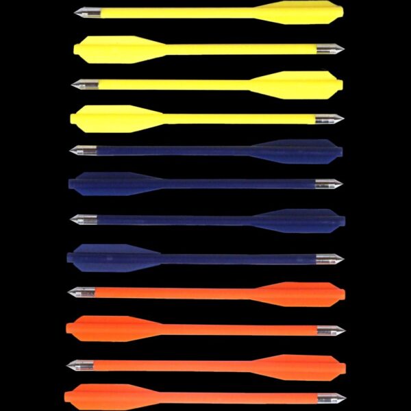 Man Kung 6.5 inch colored plastic crossbow bolts 12-pack