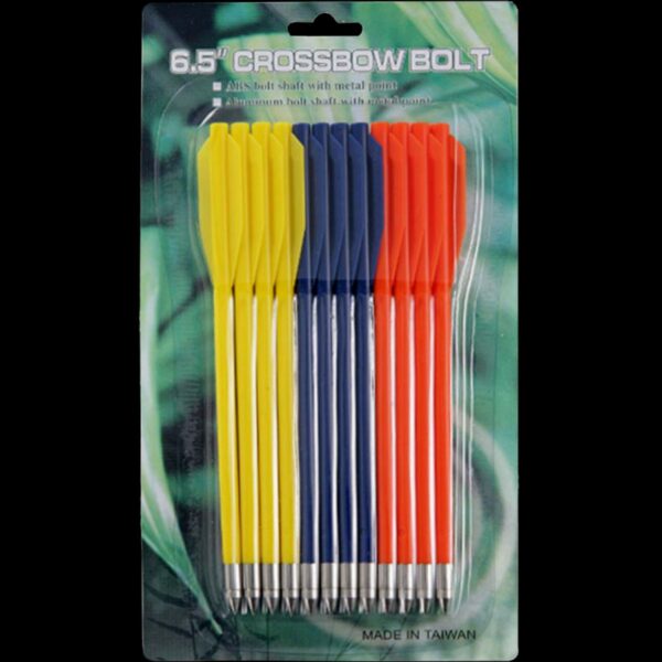 Man Kung 6.5 inch colored plastic crossbow bolts 12-pack - Image 2
