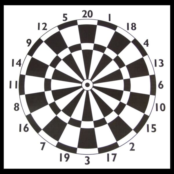 Man Kung paper target face Dartboard