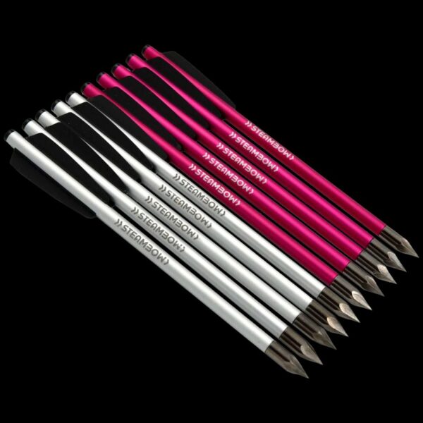 Steambow AR-Series Bodkin Arrows-Sport Edition, white/pink x 10
