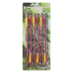 Man Kung 14 inch aluminium crossbow bolts red 6-pack (8mm)