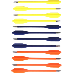 Man Kung 6.5 inch colored plastic crossbow bolts 12-pack