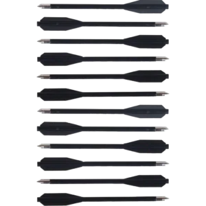 Man Kung 6.5 inch black plastic crossbow bolts 12-pack