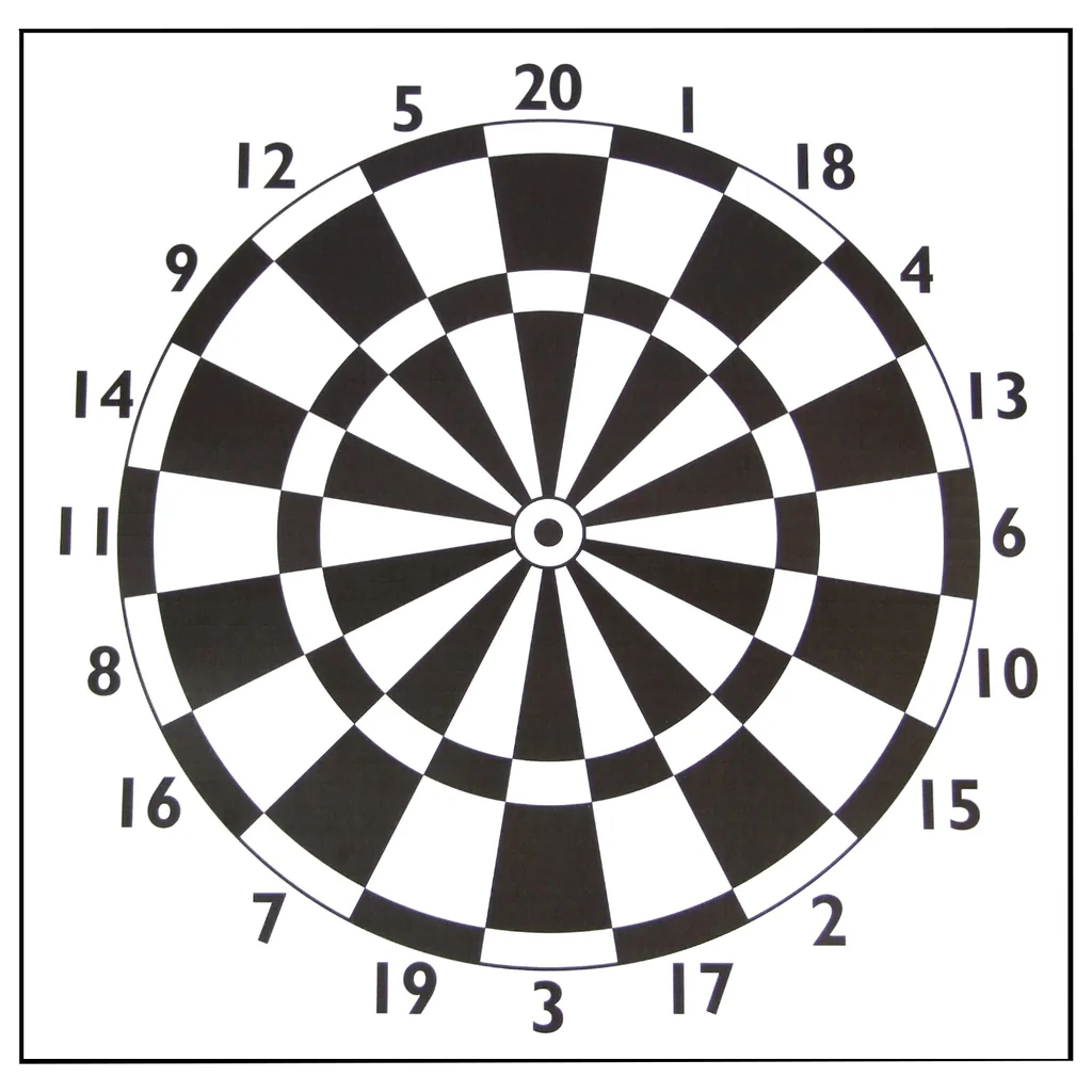 Man Kung paper target face Dartboard