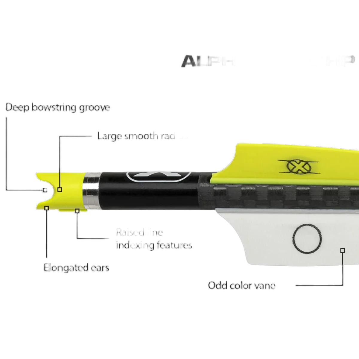 TenPoint EVO-X CenterPunch 16 Carbon Arrows, 16", w/ Alpha-Nock HP .001" - Image 2
