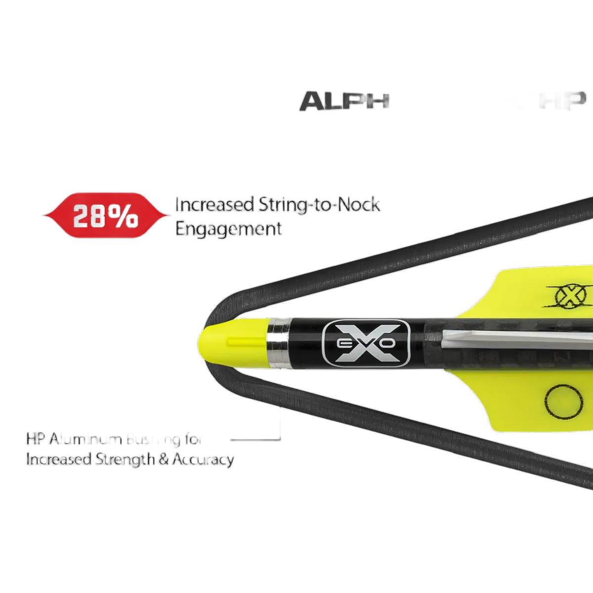TenPoint EVO-X CenterPunch 16 Carbon Arrows, 16", w/ Alpha-Nock HP .001" - Image 3