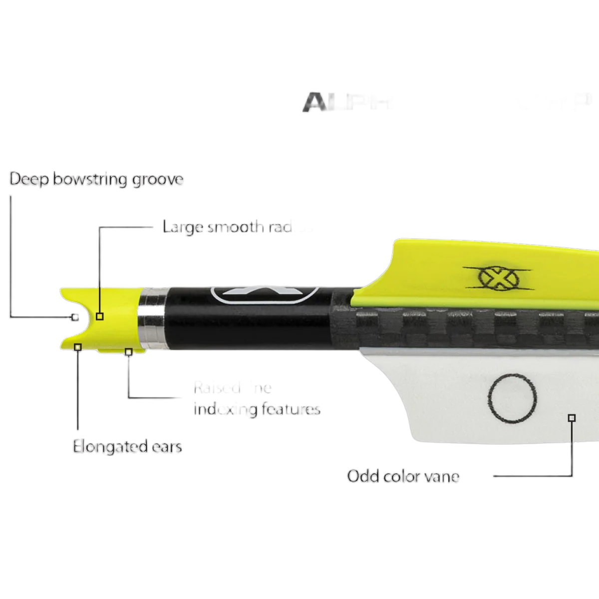 TenPoint EVO-X CenterPunch 16 Carbon Arrows, 16", w/ Alpha-Nock HP .001" - Image 2