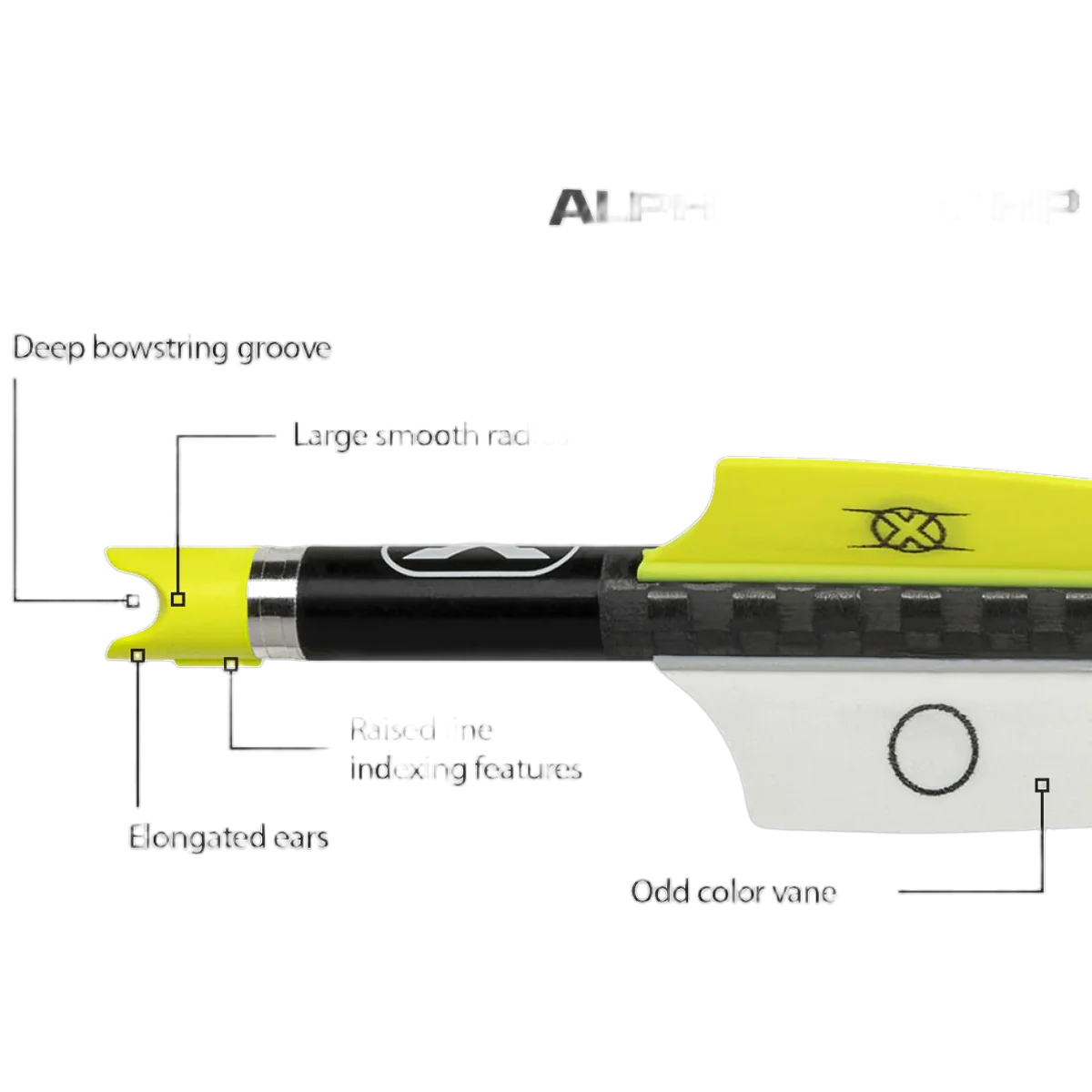 Wicked Ridge XX75 Aluminum Arrows, 20", w/ Alpha-Nock HP .003" - Image 3