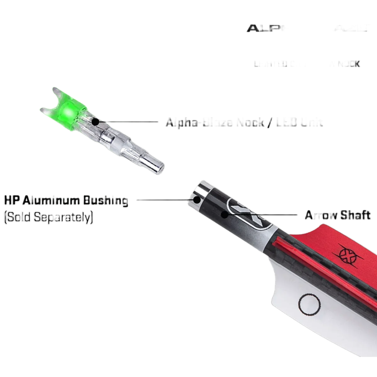 TenPoint Pro Elite 400 Alpha-Blaze Carbon Arrows, 20", .003", 36 Pack - Image 2