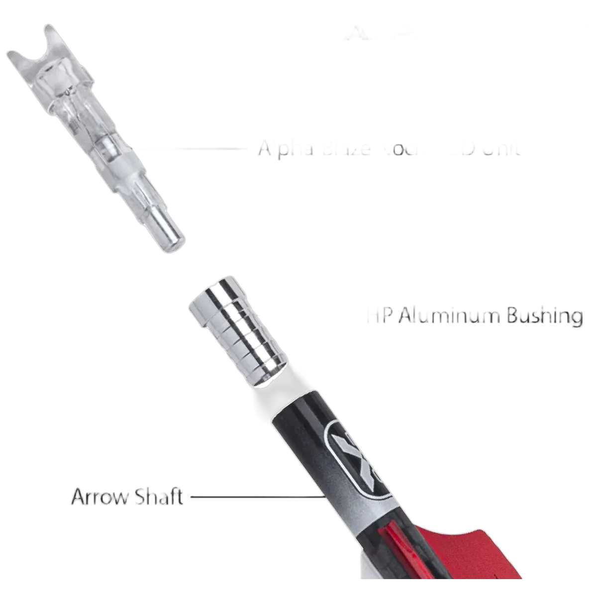 TenPoint EVO-X CenterPunch 16 Alpha-Blaze Carbon Arrows, 16", .001" - Image 2