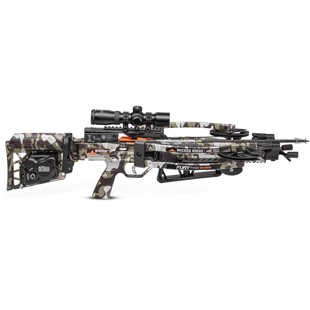 Wicked Ridge Fury 410 De-Cock, ACUdraw De-Cock, RangeMaster 100 Scope