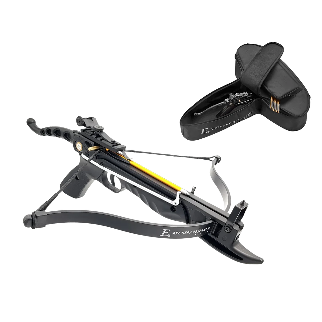 EK Archery Cobra Aluminium Pistol Crossbow Black - 80lbs With Carry Case