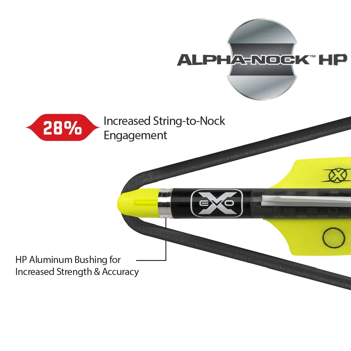 TenPoint Pro Elite 400 Carbon Arrows, 20", w/ Alpha-Nock HP .003" - Image 2